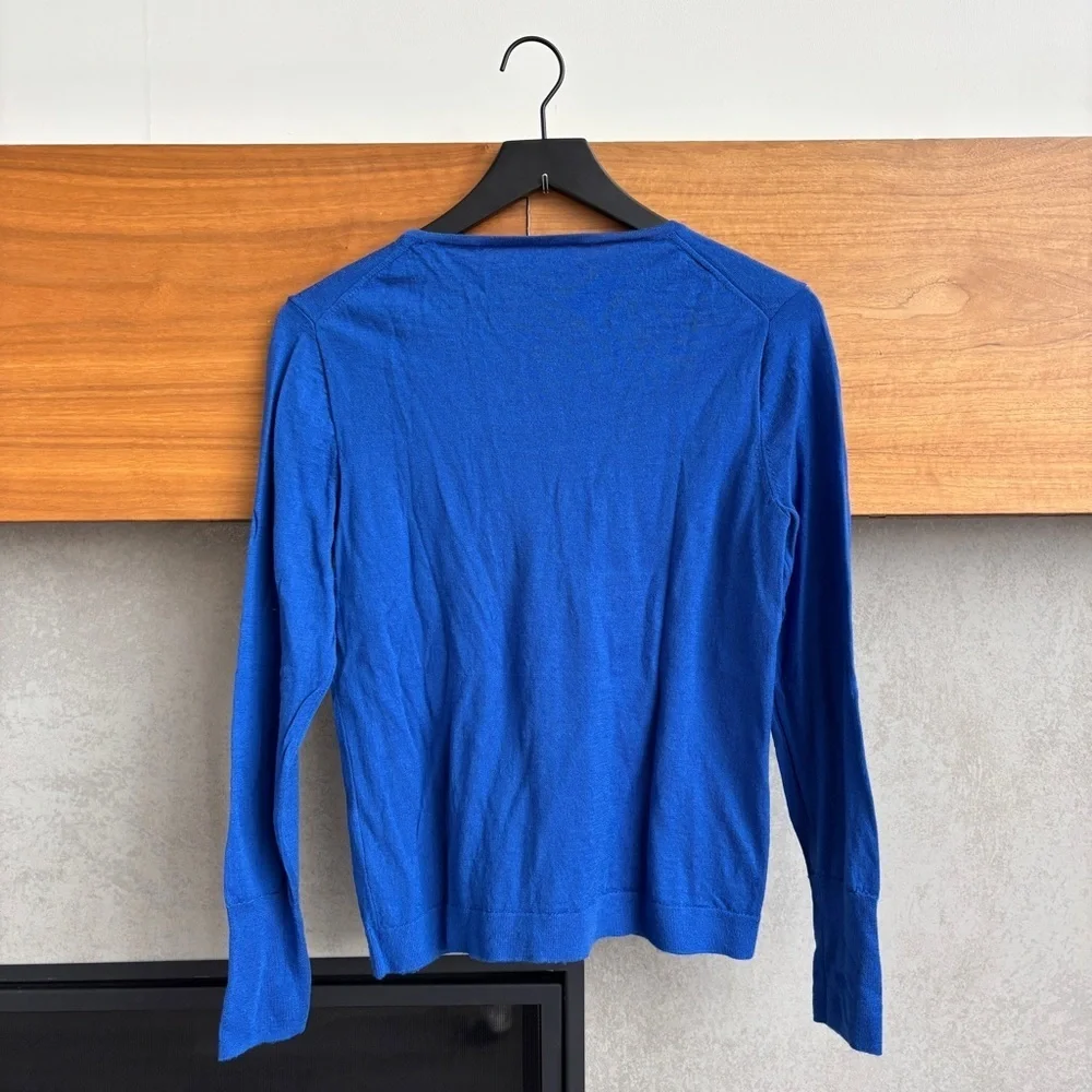 J. Crew Pullover Long Sleeve Women's Sweater in Royal Blue, Size L